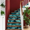 thumbnail image 6 of Peel and Stick Wallpaper Contact Paper Coastal Nautical Ocean Beach Dark Turquoise Green Blue Jelly Fish Self Adhesive and Removable 23.6in x 118in, 6 of 8