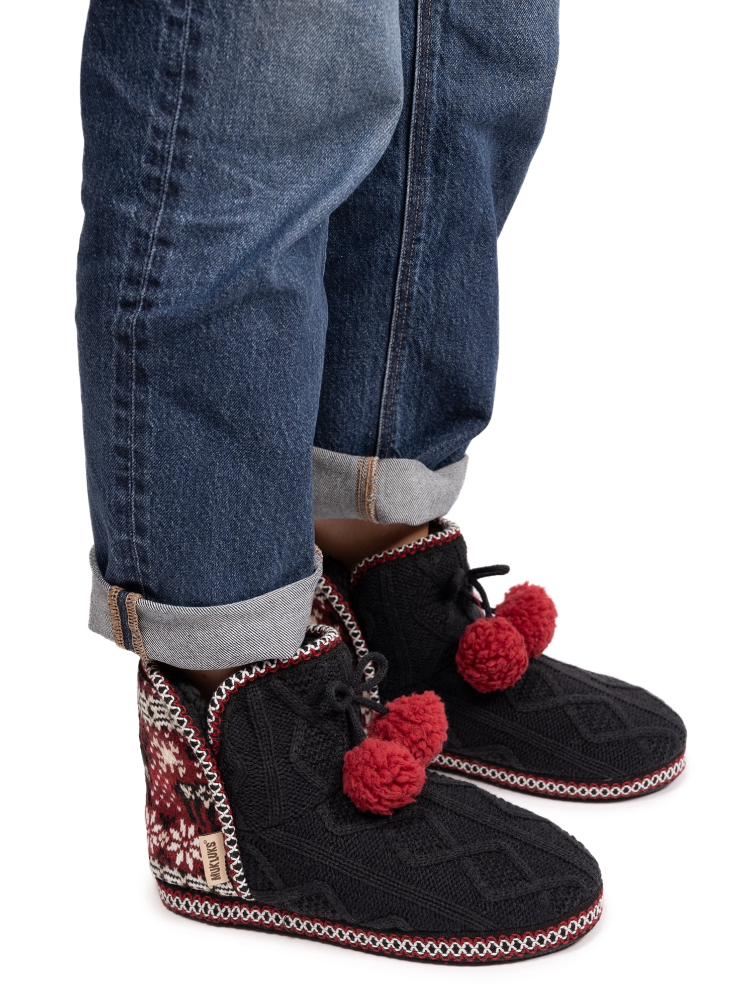 MUK LUKS Women's Aaliyah Bootie Slipper, Wide Width Available