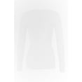 thumbnail image 3 of Bozzolo Women's RT1201 Basic V-Neck Long Sleeve T Shirt Top White L, 3 of 3