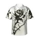 thumbnail image 1 of Fotbe Black And White Rose Camisa Hawaiana para Hombre Unisex – Camisa Casual de Verano con Botones de Manga Corta de Algodón y Lino,Medium, 1 of 7
