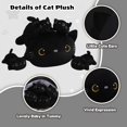 thumbnail image 2 of Animal de peluche SQEQE, gato negro, mami, con 4 bebés, gato en la barriga, 2 of 9