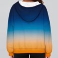 thumbnail image 4 of Gfyviroh Long Sleeve Hoodies for Women Loose Comfortable Quarter Zipper Sweatshirts Casual Trendy Gradient Color Sweatshirts, 4 of 5