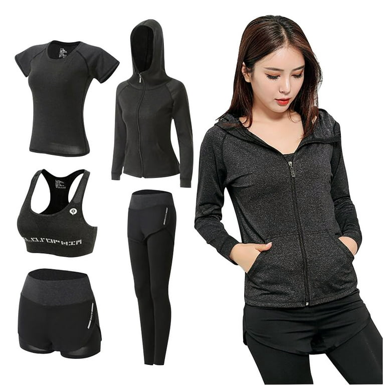 PHILOSOPHIM Autumn/Winter 5-Piece Yoga Sportswear Ladies Suit 5PCS