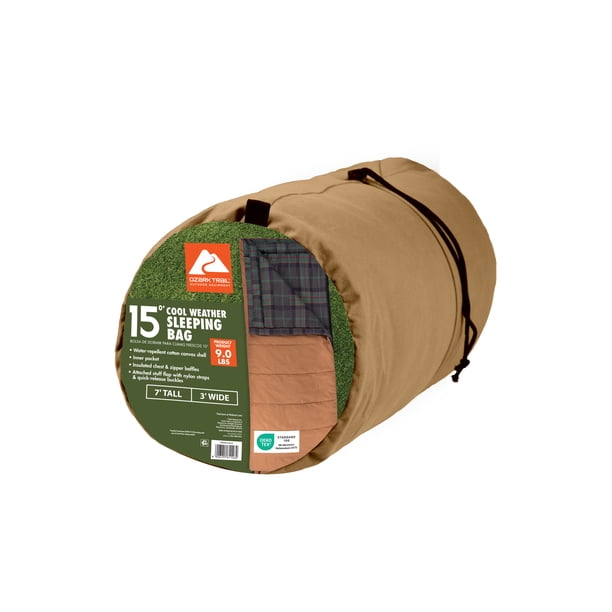 Ozark Trail 15 Degree Cold Weather Rectangle Canvas Sleeping Bag