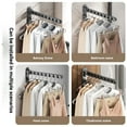 thumbnail image 4 of Ongmies Creative Stacking Clothes Rack Wall Mounted No-Punch Telescopic Clothes Rack with Folding Pole Bathroom Balcony Drying Rack, Clothes Racks, 4 of 9