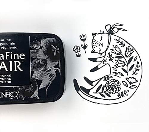Tsukineko VersaFine Clair Bundle - Nocturne Black Versafine Clair Full-Size Inkpad with Versafine Clair Re-Inker and Trebbies Fine Detail Sticks