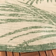 thumbnail image 3 of Safavieh Courtyard Padic Botanical Indoor/Outdoor Area Rug, Beige/Green, 7'10" x 7'10" Round, 3 of 9