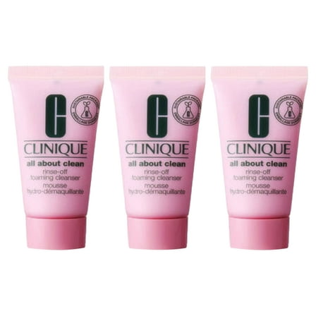 Clinique Rinse-Off Foaming Cleanser, 3-pack, 1oz/30ml x 3