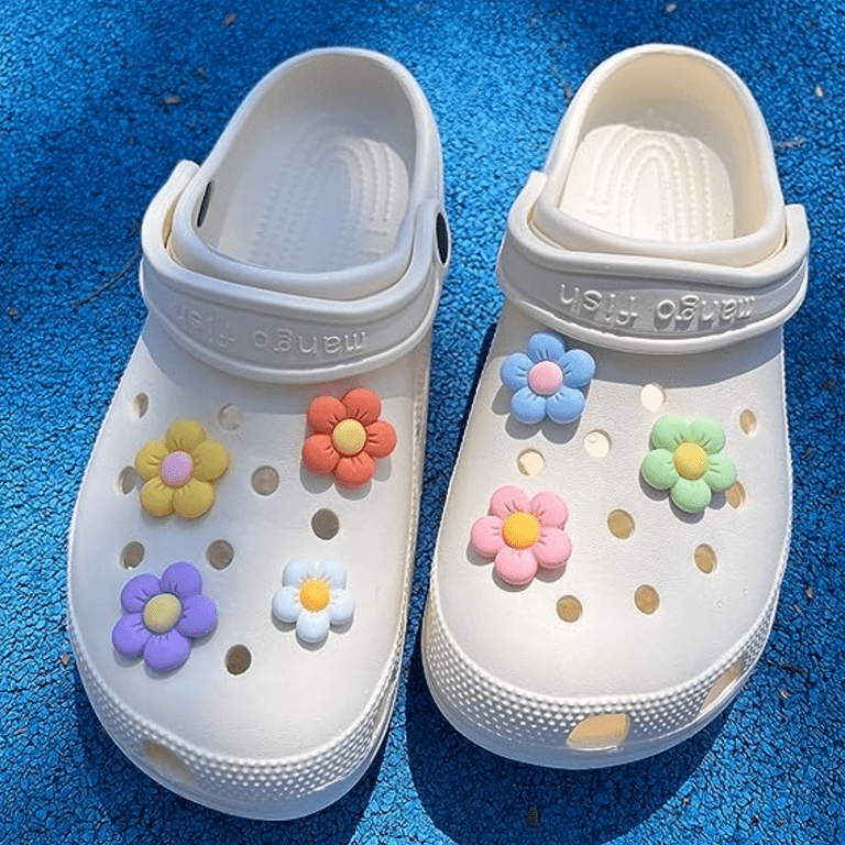 30PCS Flower Shoe Charms for Clog, Shoes Decorations & Favors for Kids  Girls Boys Teens 