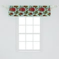 thumbnail image 2 of Ambesonne Floral Valance Pack of 2, Detailed Large Flowers Scene, 54"X12", Pale Blue Vermilion, 2 of 4