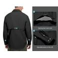 thumbnail image 6 of Little Donkey Andy Men's UPF 50+ UV Protection Shirt, Breathable Long Sleeve Fishing Hiking Shirt, Air-Holes Tech Black Heather 2XL, 6 of 7