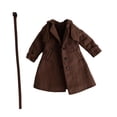 thumbnail image 3 of DOMELAY 1/12 Action Figure Blazer Compact Party Stylish Gift Decor Toy Birthday Coat Coffee, 3 of 8