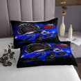 thumbnail image 3 of Erosebridal Racing Car Coverlet Set King,Geometric Honeycomb Bedding Set,Extreme Sports Decor,Ultra Soft,3 Pieces, 3 of 5