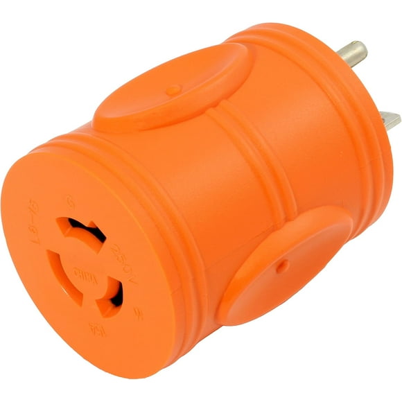 Locking Plug Adapter NEMA 6-15P 15Amp 250Volt Male Plug to Locking Female L6-15R 15Amp Connectors
