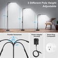 thumbnail image 4 of LED Floor Lamp, 18W/2000LM Bright Floor Lamps for Living Room, Dimmable Eye Caring Reading Light with Double Head, Adjustable Gooseneck Mod, 4 of 8