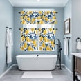 thumbnail image 3 of Lemon Kitchen Curtains Sets for Windows 24 Inch Length, Watercolor Blue Yellow Branch Summer Spring Rod Pocket Window Treatments Tier Curtains and Valances Set for Bedroom/Bathroom, 3 of 8