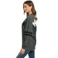 thumbnail image 5 of Mickey Mouse Sweatshirt Disney Womens Long Sleeve Oversized Jersey Charcoal Gray, 5 of 8