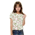 thumbnail image 1 of Jamicy T-Shirts pour Tout-Petits Cadeau pour Filles Hauts pour Enfants Été T-Shirts à Manches Courtes Blouses à Col Rond pour Dames Hauts Courts Décontractés, 1 of 4
