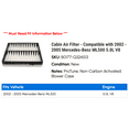 thumbnail image 2 of Cabin Air Filter - Compatible with 2002 - 2005 Mercedes-Benz ML500 5.0L V8 2003 2004, 2 of 2