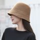 thumbnail image 4 of 2024 nueva moda paja Panamá mujeres moda viaje cubo sombrero de lavabo sombrilla femenina gorras de sol transpirables, 4 of 5