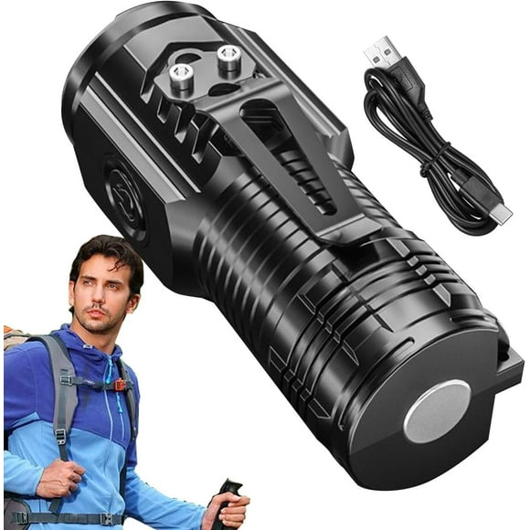 Queilt Brightest Flashlight,Small Powerful Flashlights,Waterproof LED Flashlights,High Lumens Portable Small Flashlight | Powerful Flashlight,Camping Gear for