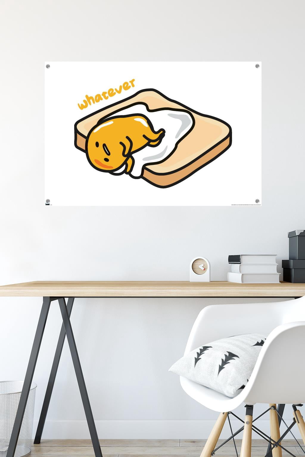 Gudetama - Whatever Wall Poster with Pushpins, 22.375" x 34"
