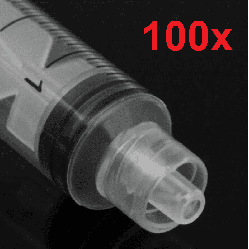 100x 5mL Disposable Syringe Luer Lock Tip Liquid Medical Plastic 5cc Sterile