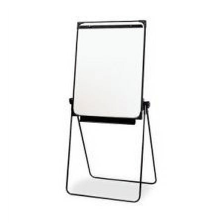 Foldable Double-Sided Dry Erase Easel, Two Configurations, 29 x 41, White Surface, Black Plastic Frame Foldable Double-Sided Dry Erase Easel, Two Configurations, 29 x 41, White Surface, Black Plastic Frame