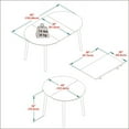 thumbnail image 3 of Walker Edison Modern Solid Wood Oval Extension Dining Table - Caramel, 3 of 13