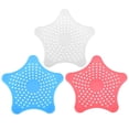 thumbnail image 3 of Limpiador de cocina de PVC suave Sea Star, filtro de fregadero, coladores de drenaje de alcantarillado (rojo) Likrtyny Libre de BPA, 3 of 5