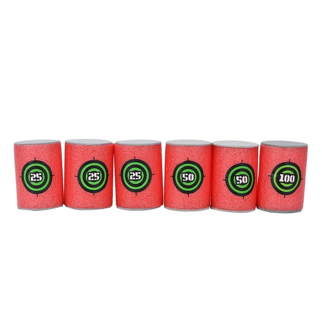 Targets Cans Soft Foam Target Toy Shooting Target Target Dart Toy Shooting Toy 6Pcs Elite Targets Cans Toy Shooting Target Number Barrel For Soft Foam Eva Target Target