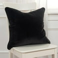 thumbnail image 2 of Connie Post 20" x 20" Cotton Velvet Pillow Cover in Black, 2 of 5