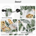 thumbnail image 5 of Elephant Giraffe Lion Kitchen Curtains, Eucalyptus Leaves Cute Animals Light Filtering Window Curtain Panels, 2Pcs Rod Pocket Window Treatments Set for Cabin Bathroom Bedroom 52x45 Inches, 5 of 9