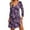 Purple, variant on Women's Fashionable Casual V-Neck Floral Print Pocket Seven Quarter Sleeve Dress Lightweight Soft Spring Summer Sundress 2025 New