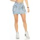 thumbnail image 5 of Mini Falda Tipo cargo Savi Jeans azul cielo bajo mezclilla stretch, 5 of 5