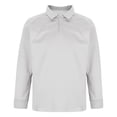 thumbnail image 5 of Iugvhana Men's Casual Lapel Sweatshirt Top Regular Fit Solid Long Sleeve Basic 2 Button Shirts Pullover T-Shirt Blouse White M, 5 of 7