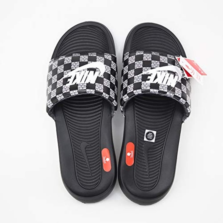 Nike Victori One Printed Checkerboard Slide Sandals Black / White Size 10 NIKE VICTORI ONE SLIDE PRINT MEN main image 3