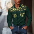 thumbnail image 5 of Dolkfu Shirt for Man Button Up Graphic Workwear Relaxed Fit Workwear Stretch Collared Shirt Men Tops XL, 5 of 7