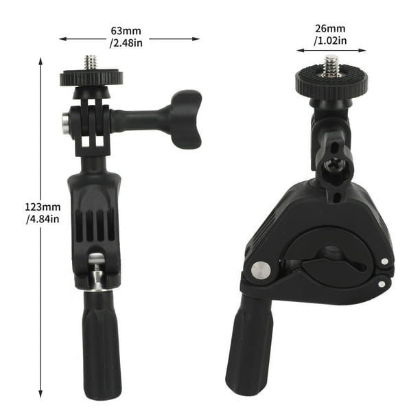 Abrazadera de montaje para cámara de bicicleta, soporte para manillar de cámara de bicicleta, soporte para bicicleta, soporte para cámara de acción, claridad notable Jadeshay A
