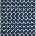 thumbnail image 6 of SAFAVIEH Chatham Jacob Geometric Quatrefoil Wool Area Rug, Dark Blue/Ivory, 7' x 7' Square, 6 of 10