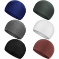 thumbnail image 1 of wonima44 6 Pcs Kufi Hats for Men Knit Kufi Cap Breathable Cotton Stretchy Skull Cap Helmet Beanie Hat for Men Women Muslim in Cool Designs, 1 of 1