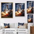 thumbnail image 4 of Designart "Revelation of the Rocketship II" Rocketship Floater Framed Wall Decor, 4 of 7