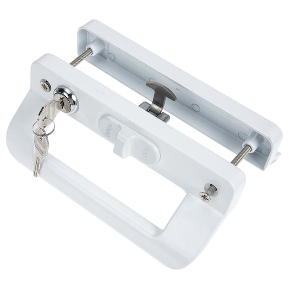CIMAXIC 1Set White Patio Sliding Door Handle Aluminum Alloy Rust Resistant for Home Sliding Doors