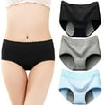 thumbnail image 2 of Panties 3Pc Menstrual for Lace Briefs Mid Waist Briefs Lace Women's Panties, 2 of 3