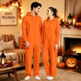 thumbnail image 2 of Unisex Adult Hooded One Piece Jumpsuit,Full Zip Long Sleeve Casual Onesie Halloween Pajamas for Loungewear Home Sleepwear for Men Women, 2 of 8