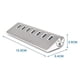thumbnail image 5 of Hub USB de alta velocidad USB 3.0 de 7 puertos - Hub USB de transferencia de datos de siete puertos de aleación de aluminio triangular compatible con PC, Imac, Macbook, Windows, USB Flash D, 5 of 5