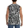 thumbnail image 4 of Uemuo Zebra Pattern Men's Sleeveless T-Shirt,Muscle Athletic Tank Top, Moisture-wicking Quick-dry Breathable Classic Tee Top for Gym Run Outdoor Sports-X-Large, 4 of 8