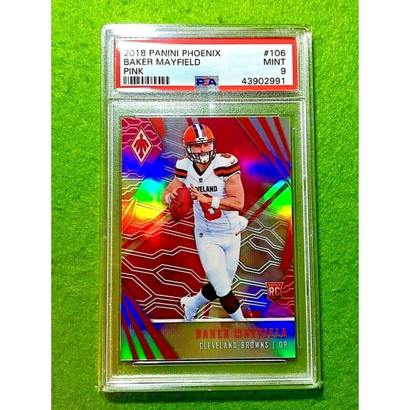 Baker Mayfield PINK PRIZM ROOKIE CARD # /199 PSA 9 RC 2018 Phoenix MAKE AN OFFER