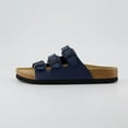 thumbnail image 2 of Cushionaire Lela Cork Footbed Sandal for Women - Triple Band Slide Sandal with Genuine Suede Insoles and +Comfort, 2 of 5