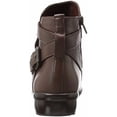 thumbnail image 4 of CASSANDRA Womens Brown Leather Zip Up Ankle Boots, 4 of 7